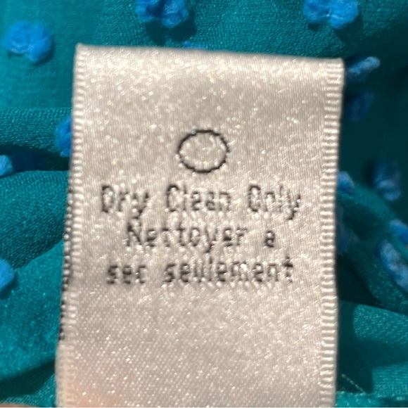 Sachin + Babi Dress Blue and Green Speckle Dot Sheer Swing Sz 4 Anthropologie - Picture 10 of 10